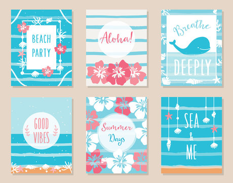 Summer Ocean and Beach Theme Hawaiian Posters and Cards