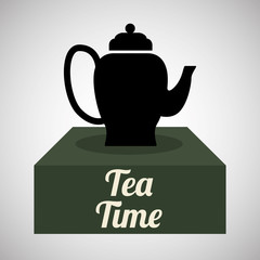 tea time icon. drink concept.  Flat illiustration