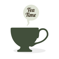 tea time icon. drink concept.  Flat illiustration