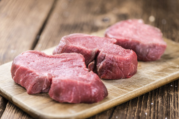 Beef Fillet on wooden background