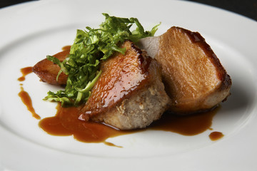 Pork loin in fennel crust