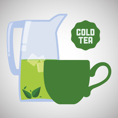 tea time icon. drink concept.  Flat illiustration