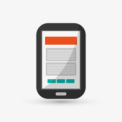 Smartphone design. Technology icon. Isolated illustration