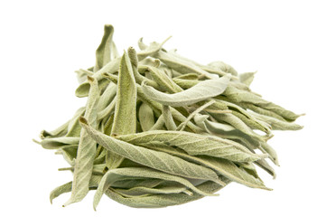 dried sage leaves on white - 6963