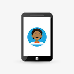 Smartphone design. Technology icon. Isolated illustration