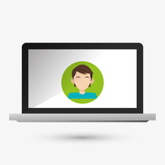 Social media design. communication icon. Isolated illustration