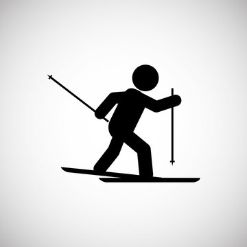 ski design. sport icon. Isolated image