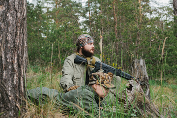 armed men in the area of armed conflict
