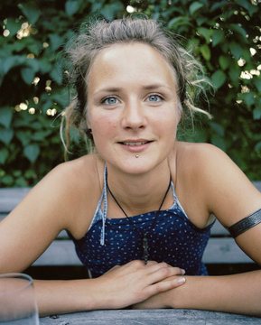 Portrait of a scandinavian smiling young woman.