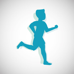 Fototapeta na wymiar running design. sport icon. Isolated image
