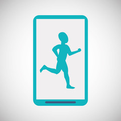 running design. sport icon. Isolated image