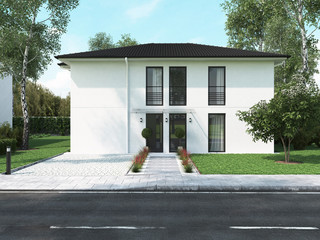 Fototapeta premium modern townhouse. 3d rendering