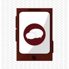 Smartphone design. Media icon. Flat illustration, technology vector