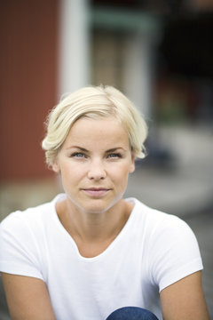 Portrait of a Scandinavian woman.