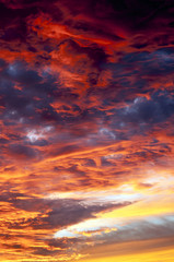 cloudy sky at sunset
