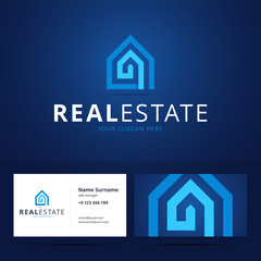 Real estate logo and business card template
