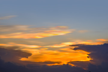 Fantastic soft white clouds against blue sky