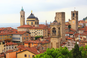 Upper town of Bergamo, Italy