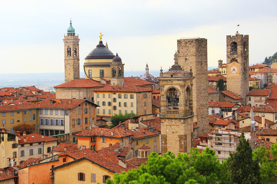 Upper town of Bergamo, Italy