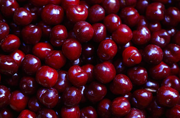 cherry red, close-up as background