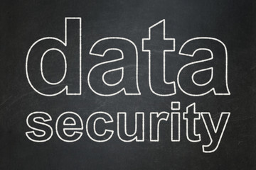 Security concept: Data Security on chalkboard background