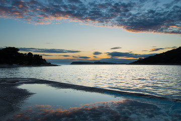 Sunset off the coast of Croatia