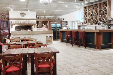 Interior of a restaurant