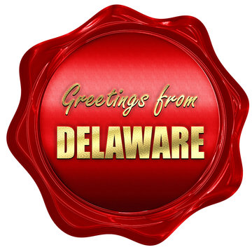 Greetings From Delaware, 3D Rendering, A Red Wax Seal