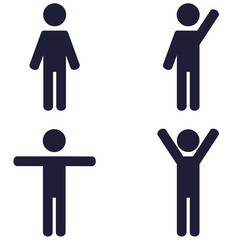Stick figure icons, symbol. EPS10.