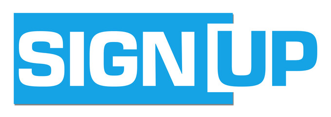 Sign Up Blue Horizontal Stripe 