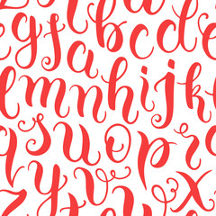 Hand drawn abc letters seamless pattern