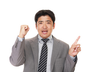 ガッツポーズのビジネスマン