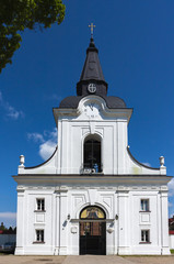 Bell tower , and gate. Order of the Annunciation in Poland