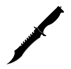 Bowie Messer Schwarz - Bowie Knife Black