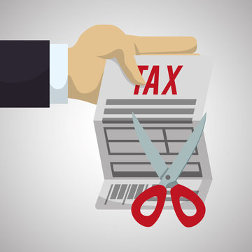Tax design. financial item icon. Flat illustration