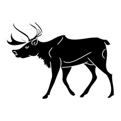 Grey deer (silhouette)