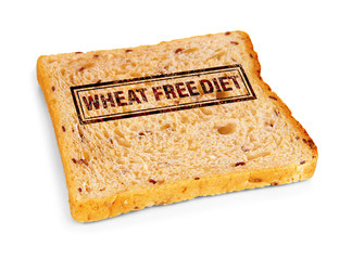 Toast bread, isolated on white. Health and diet concept