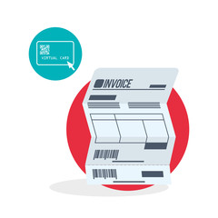 Invoice design. Finance item. Isolated illustration