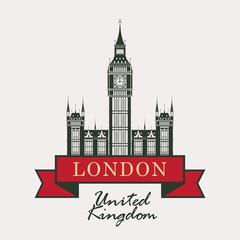 Obraz premium banner with Big Ben in London, United Kingdom UK