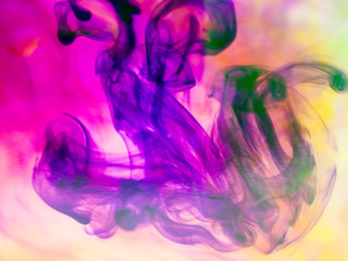 Fototapeta premium Abstract defocused composition with ink and small bubbles. Beautiful background, texture and colors