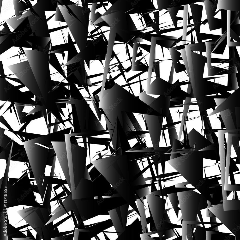 Poster abstract edgy, geometric pattern. chaotic anguar texture.