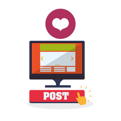 Blogging design. social media icon. Isolated illustration