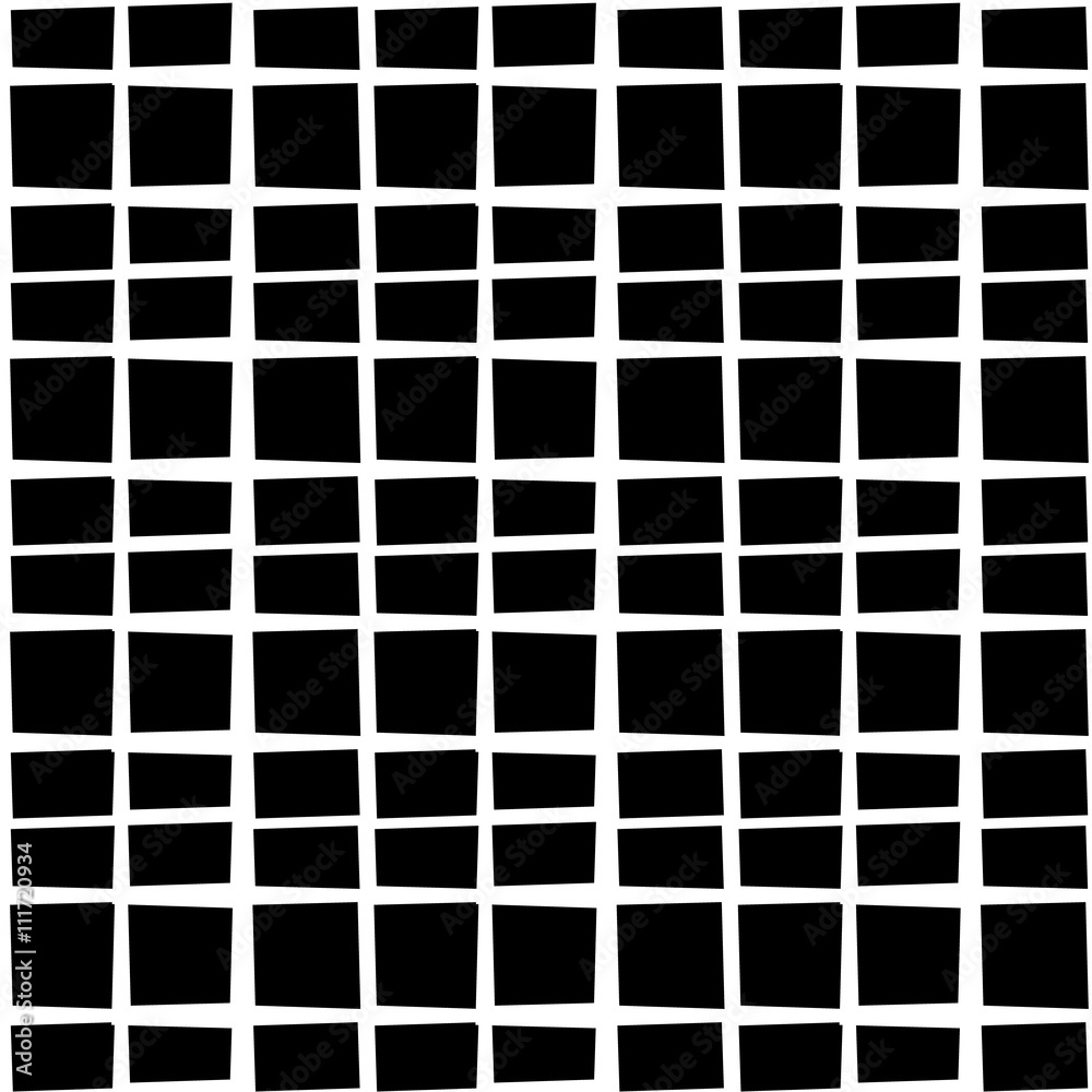 Poster Irregular grid, mesh seamlessly repeatable monochrome pattern. A