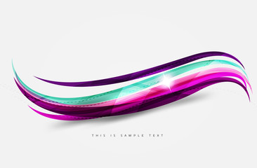 Wavy glossy futuristic swirl