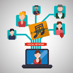 Social network design. Social media icon. Isolated illustration