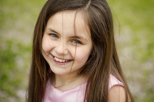 Little smiling girl outdoor