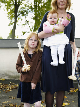 Family after christening, Sweden.