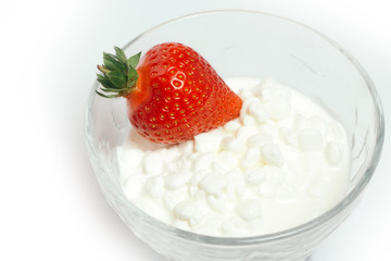 Strawberry with cottage cheese