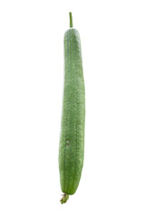 Green zucchini vegetables of thai isolated on white background.
