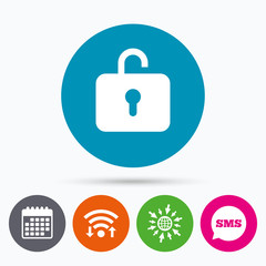 Lock sign icon. Login symbol.